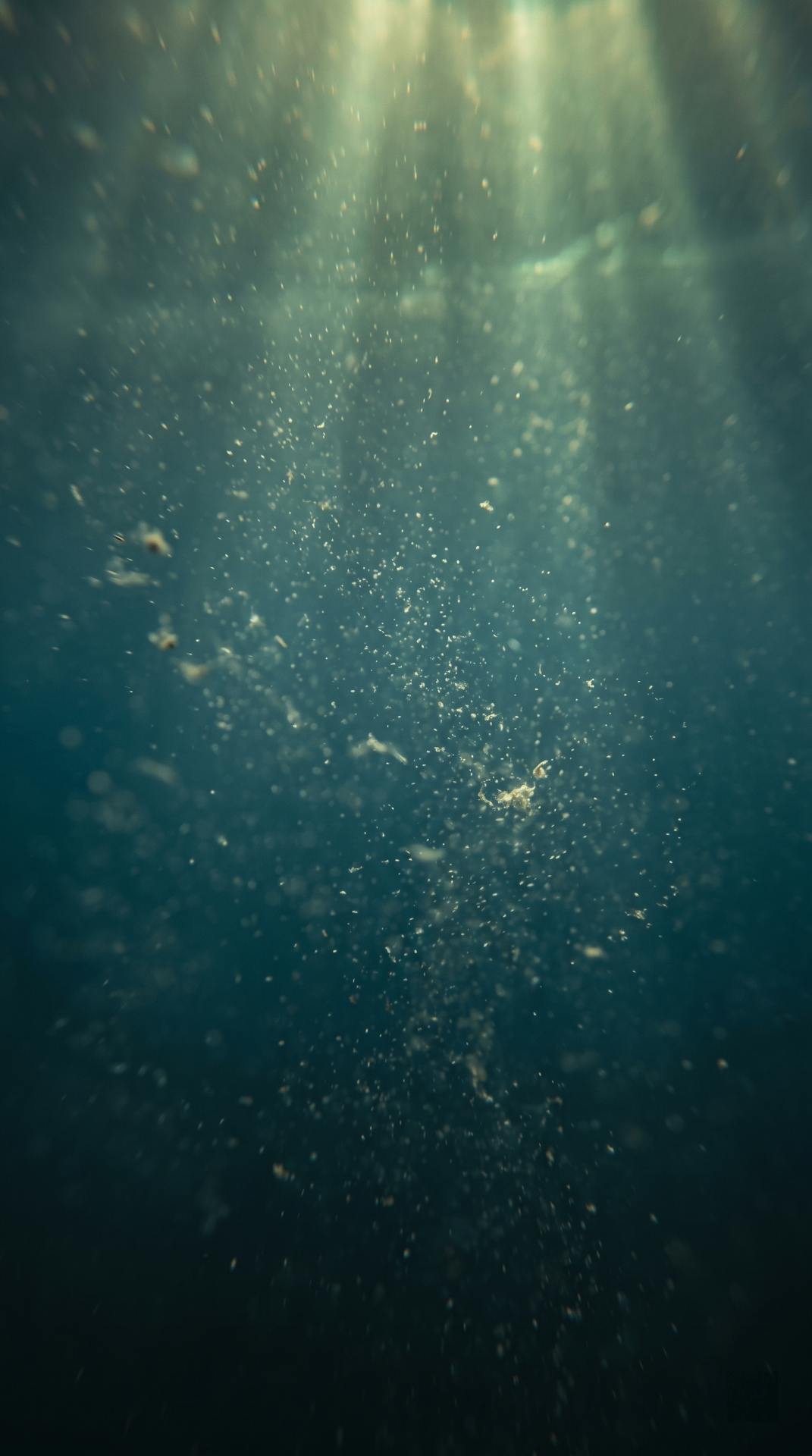 Suspended sediment particles in water